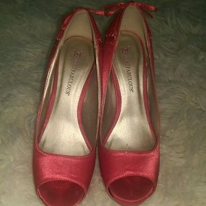 ✨Donated🌟 JustFab Red Corset Heels size 9
