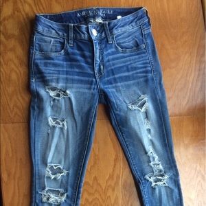 American Eagle distressed skinny jeans