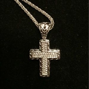 John Hardy Diamond Cross Pendant