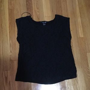 Black lace loose T!