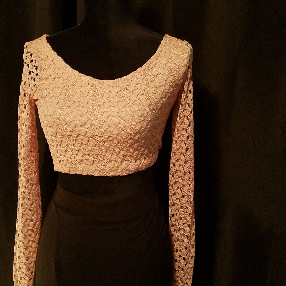 blush pink crop top