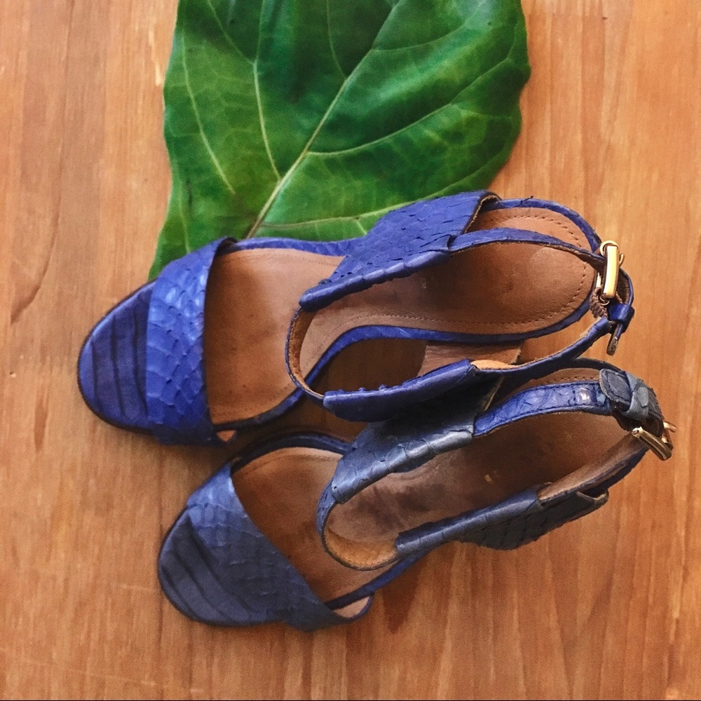 Coach Lexie sandals Marine snakeskin