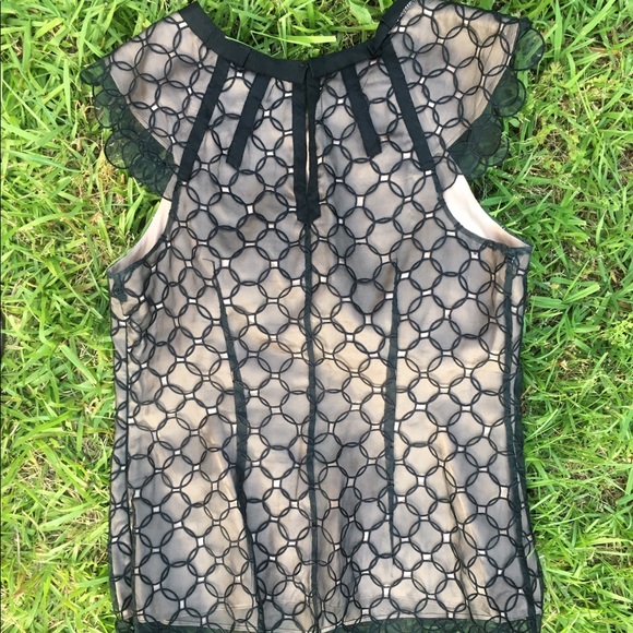 BCBG sheer cap sleeve top, sz xs - Picture 4 of 4