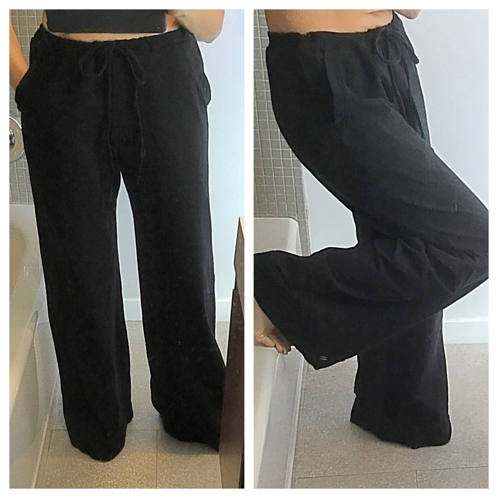 Black Elephant Leg Palazzo Lounge Pants