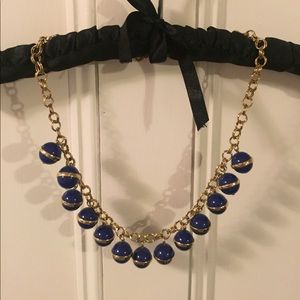 Gold and Blue J. Crew Statement Necklace