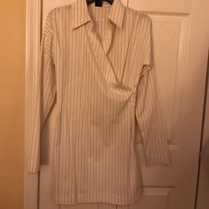 Jean Paul Gaultier pin stripe shirt dress