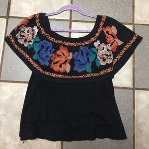 Free People Embroidered Top