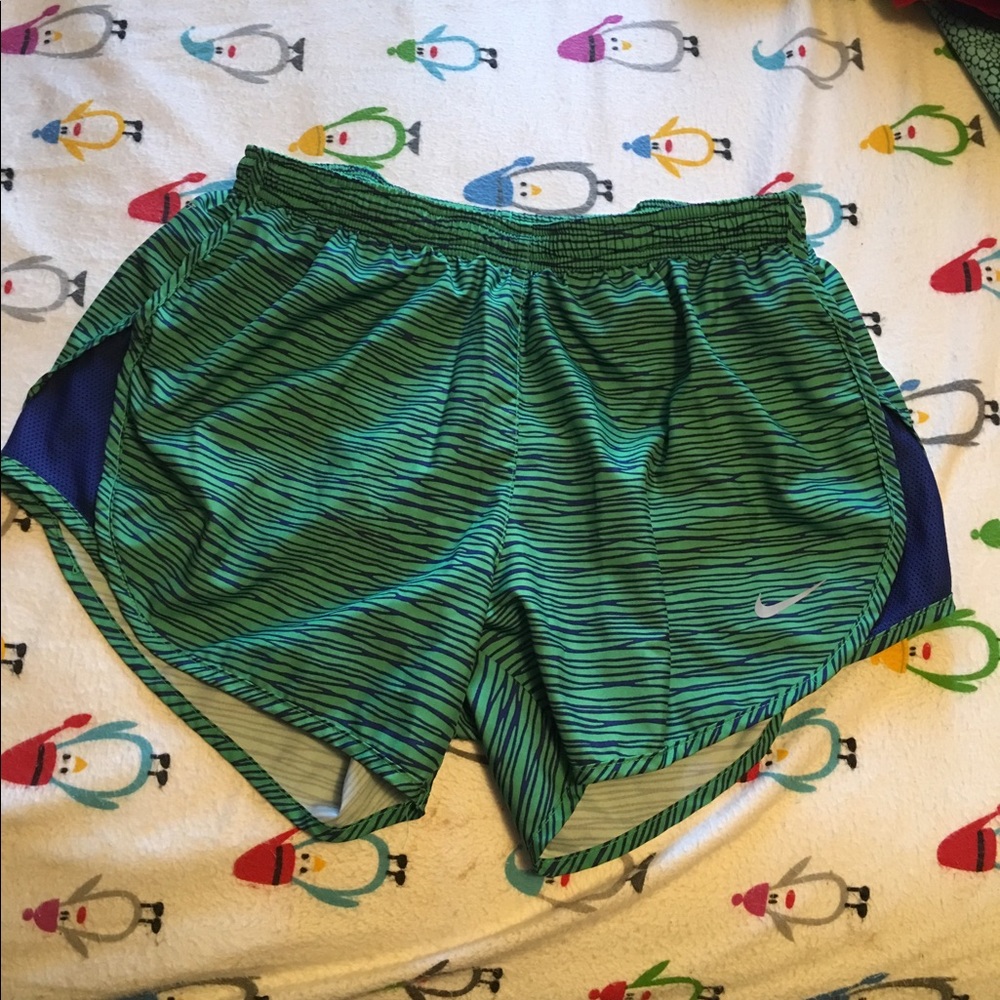 Nike blue and green running shorts size xsmall