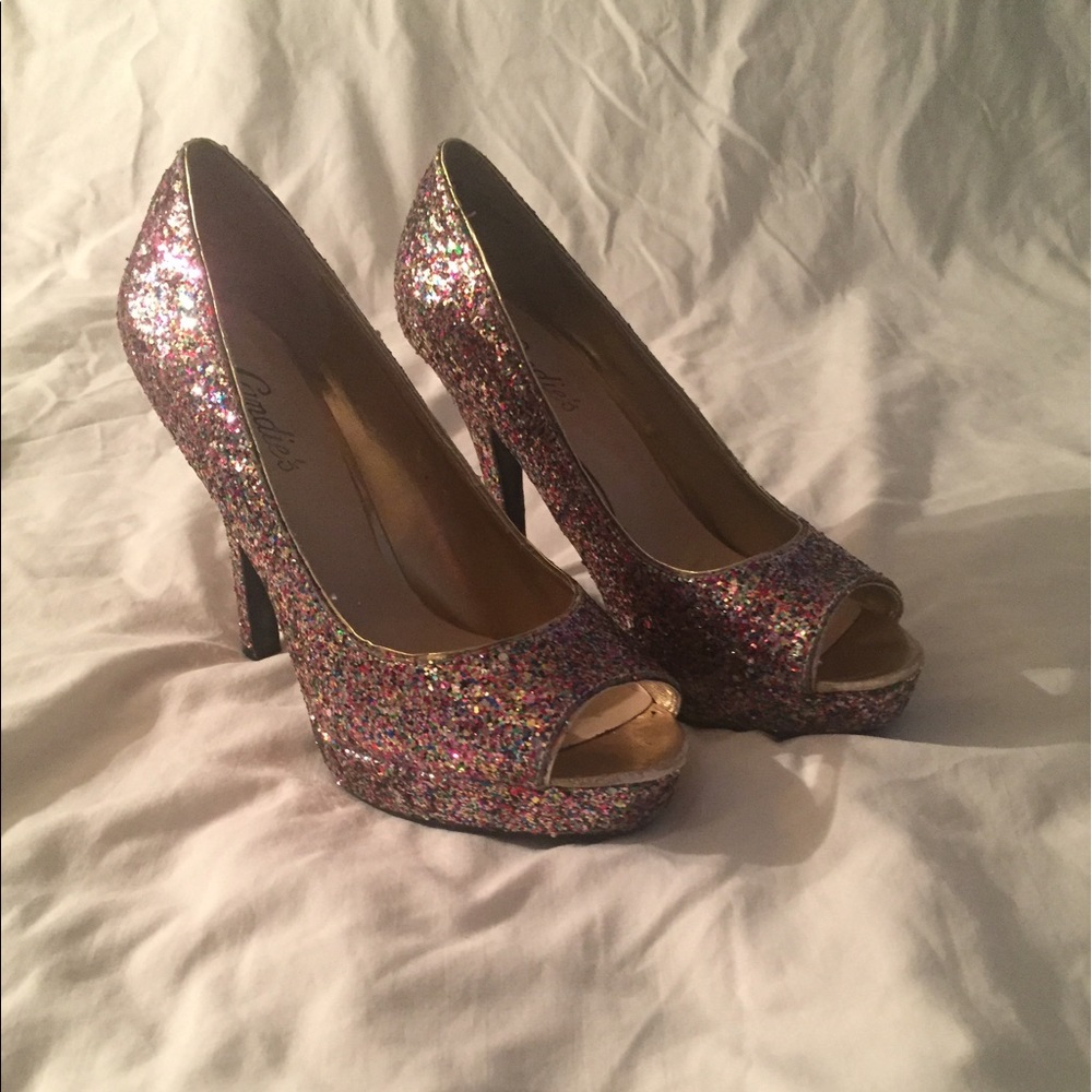 Rainbow Sparkly Candie's Heels
