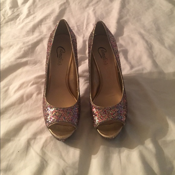 Rainbow Sparkly Candie's Heels - Picture 2 of 8