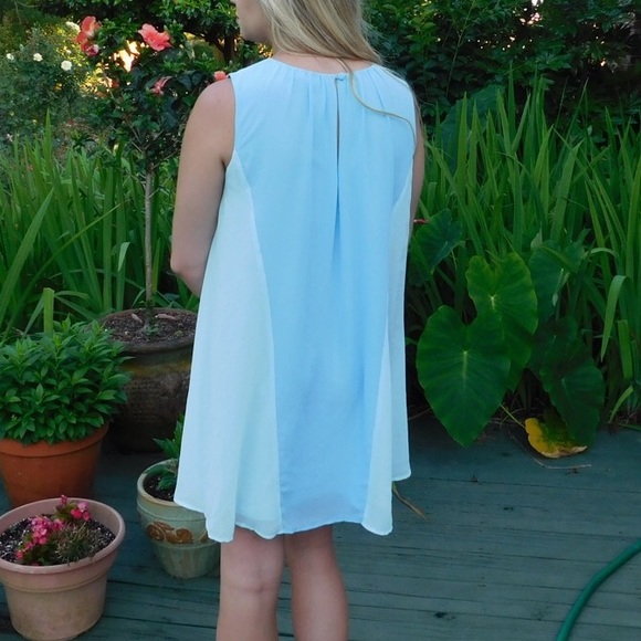 Two-toned Blue Sun Dress - Picture 3 of 3