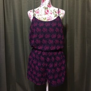 ☀️Sale! Elephant print romper