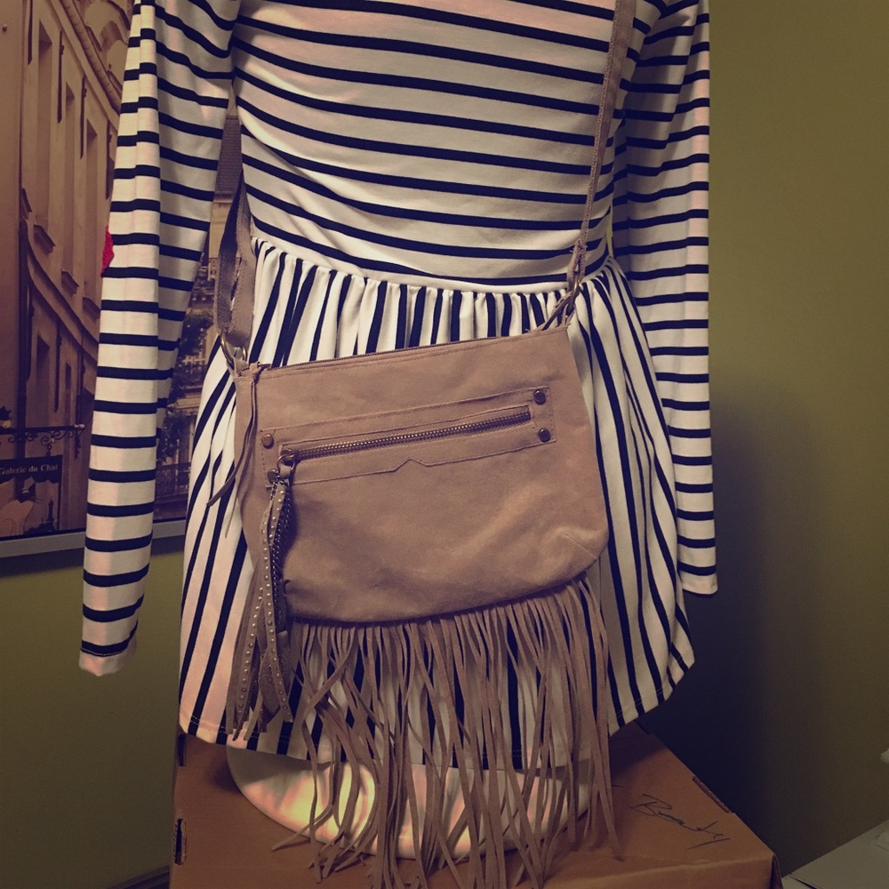Fringe cross body purse