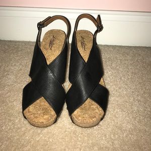 Lucky Brand Black Wedges
