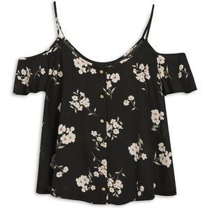 Floral Cold Shoulder Blouse