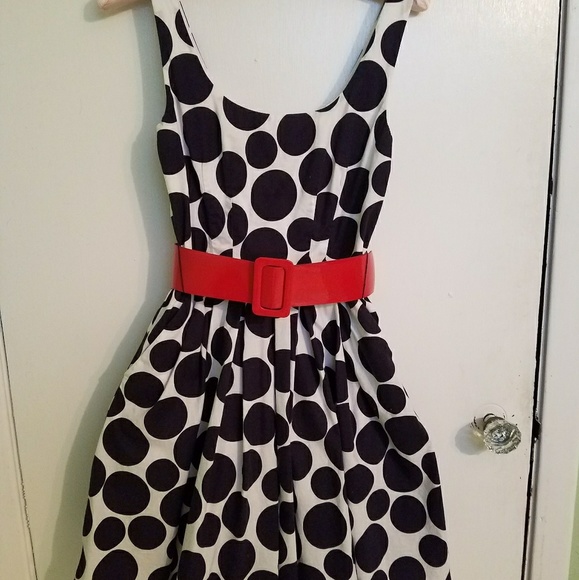 City Triangles Dresses & Skirts - City Triangles Navy Polka Dot Dress