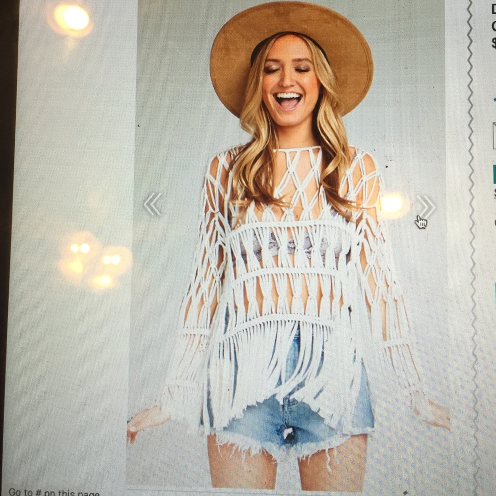 Mumu Dreamweaver Fringe Top- Sahara Crochet