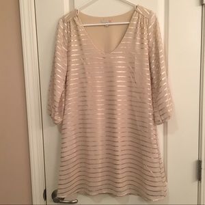 Gold & Cream Striped Gianni Bini Dress