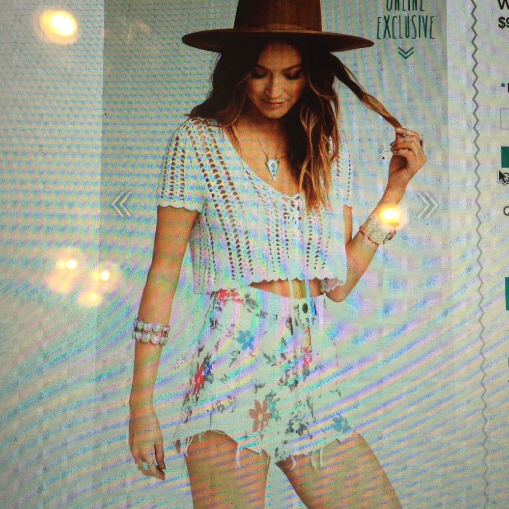 Mumu Wyoming High Waisted Shorts- Wildflower Flora