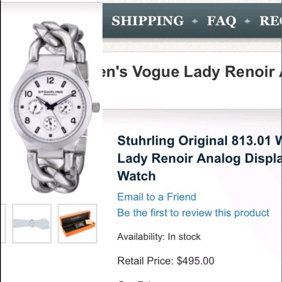 Stuhrling Original Vogue Renoir Analog Chain Watch main image 6