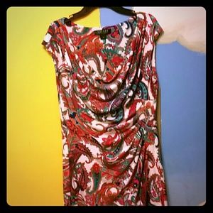 Lauren paisley print cocktail dress