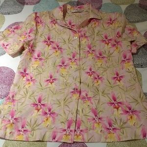Tommy Bahama Floral Print Silk Top