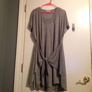 Rebecca Taylor waist tie grey dress! Size L