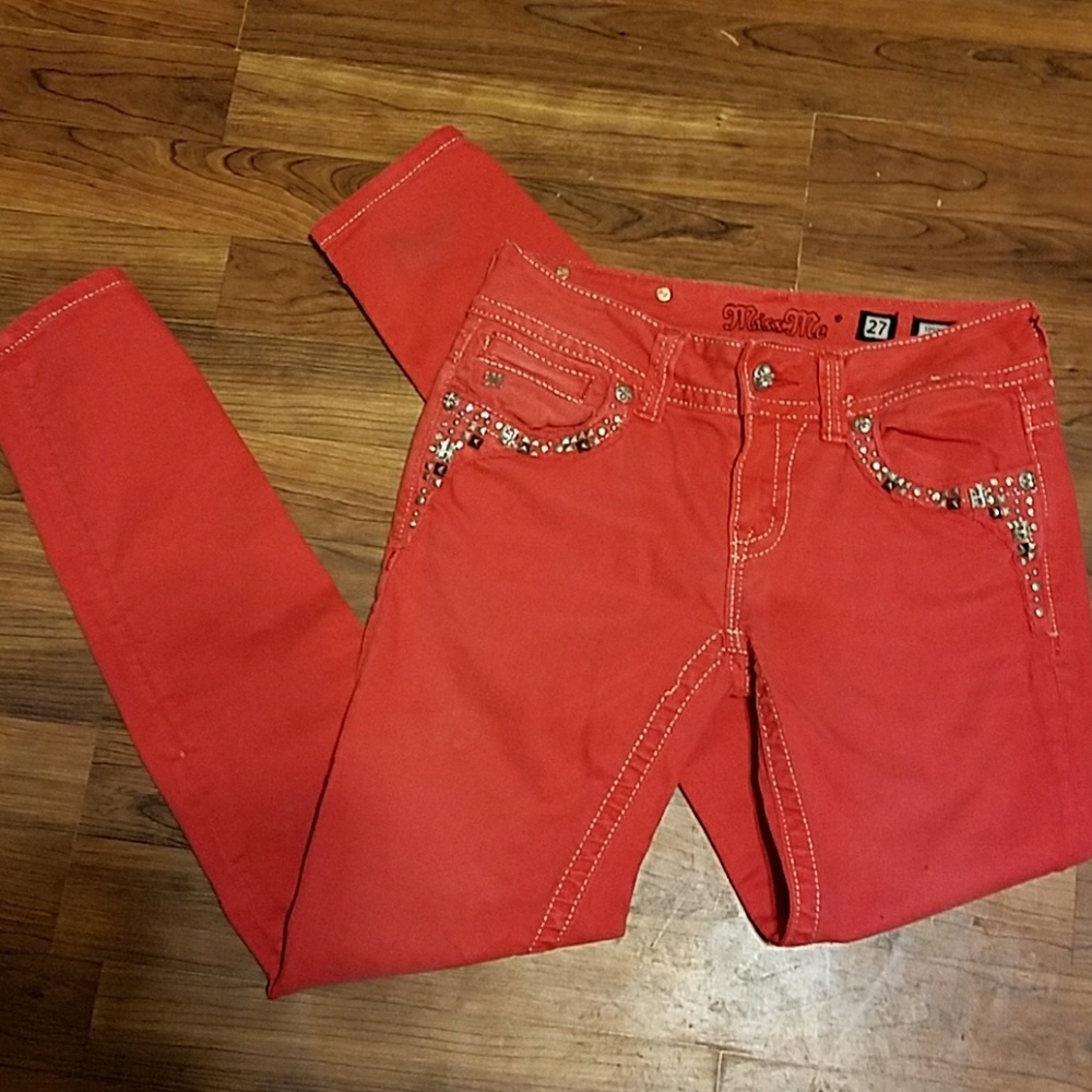 Miss Me Red Skinny Jeans !! NICE !!