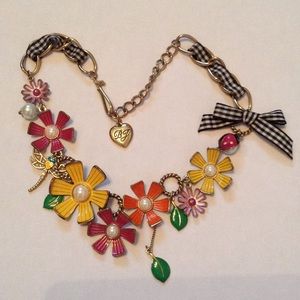 Betsey Johnson spring themed necklace