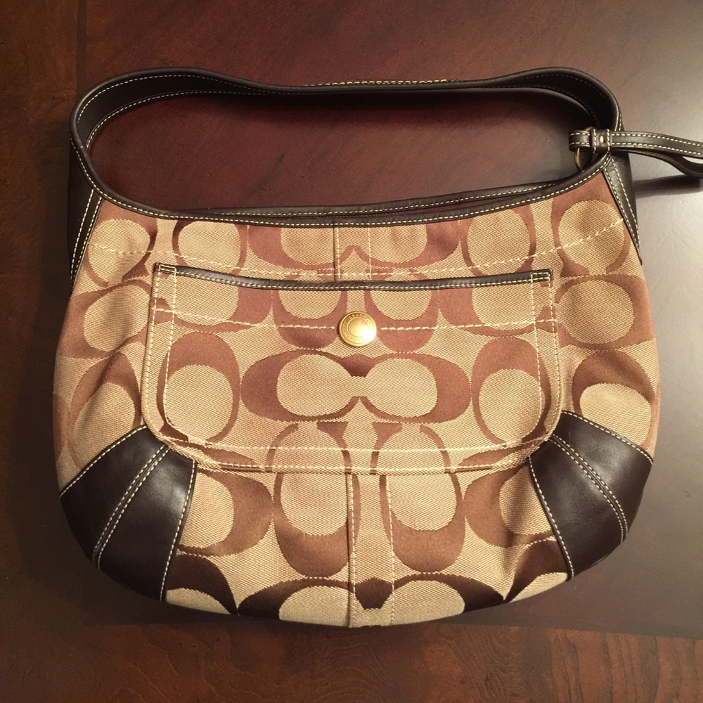 Brown Signature Coach Bag