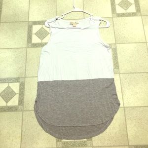 Michael kors two tone tank top with zippers