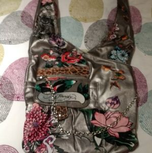 Ed Hardy Leather Cross Body Bag