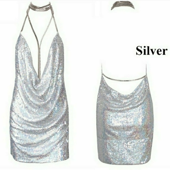 *SOLD**STUNNING ROSE GOLD SPARKLY DRESS - Picture 2 of 3