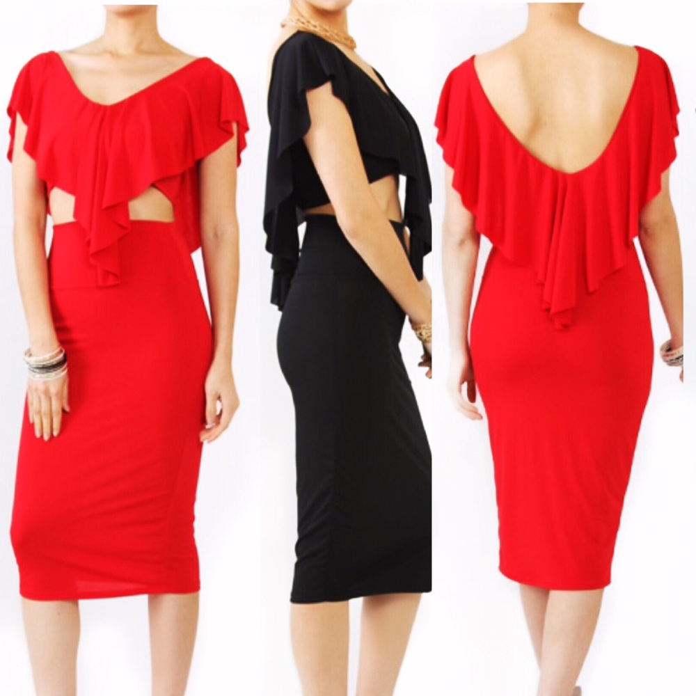 2pc Ruffle Cropped Skirt Set - Picture 2 of 5