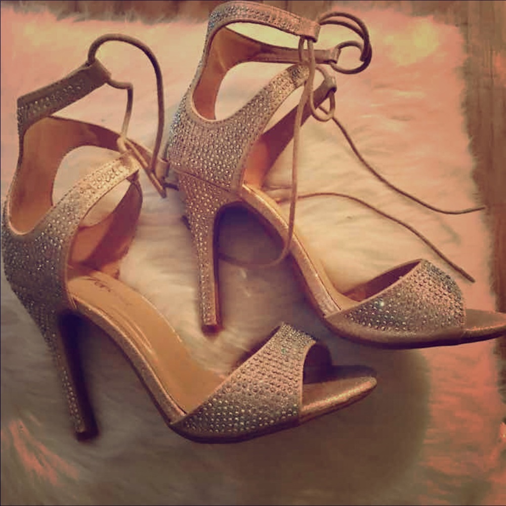 Rose Gold Studded Heels