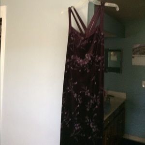 Deep wine colored velvet dress