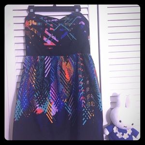 ROXY black strapless sweetheart dress