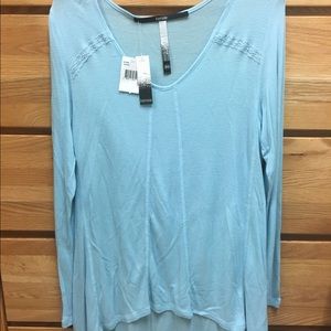 NWT Kenzie waffle Top light blue