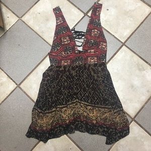 Free People Tie-Back Boho Tunic