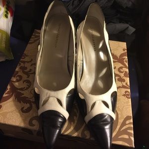 Black and white heels 12w