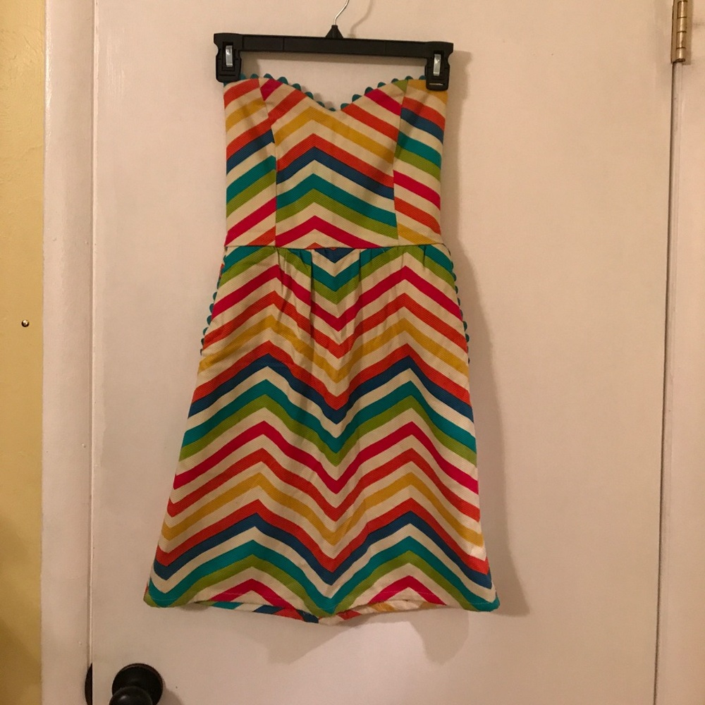 Judith March strapless dress size S with pockets