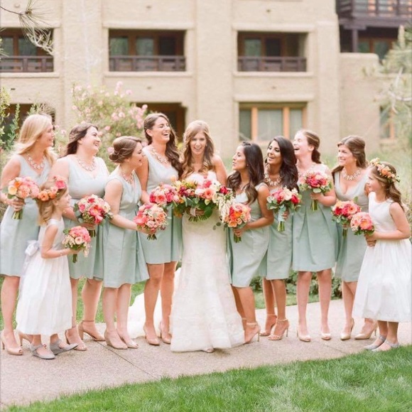 J CREW DRESS. Sea foam color - Picture 3 of 6