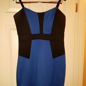 Black and Blue Colorblock dress