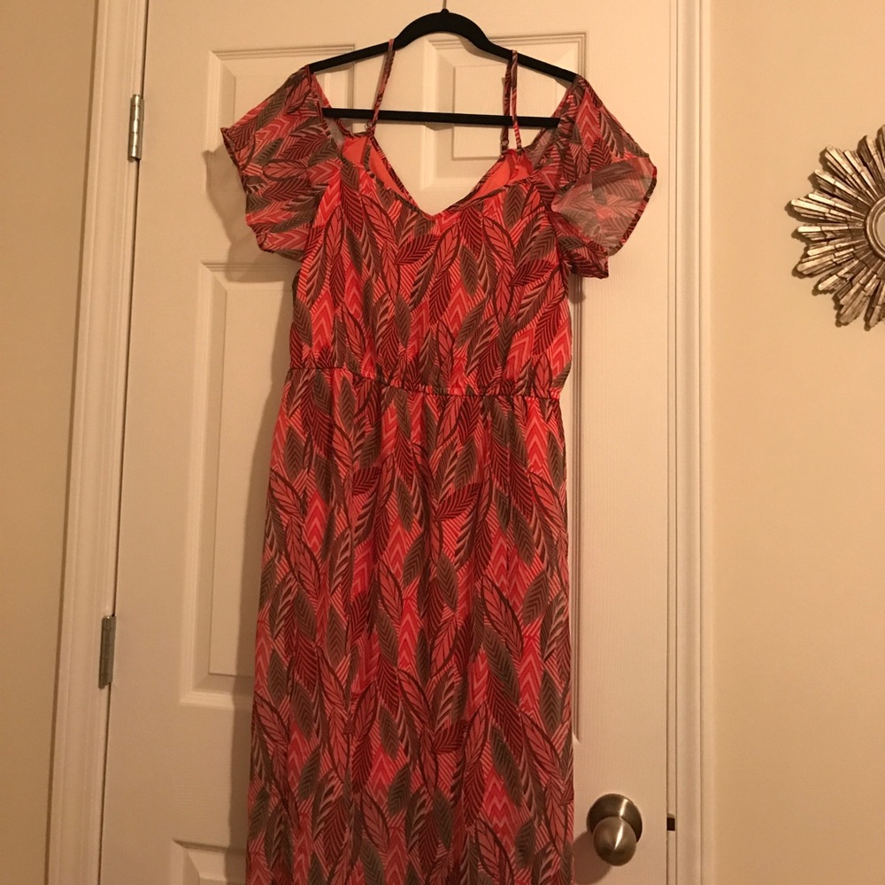 Summertime maxi dress with sheer overlay