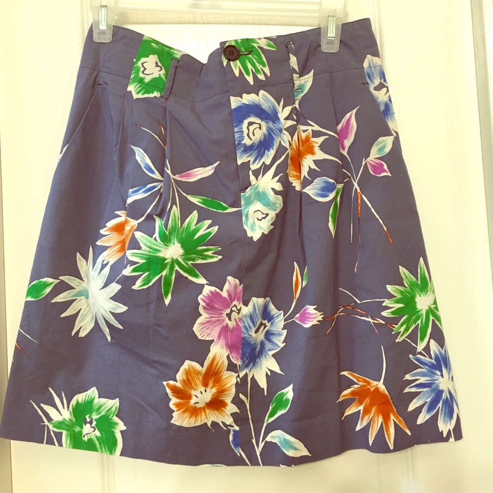 Blue ETRO Flowered Skirt