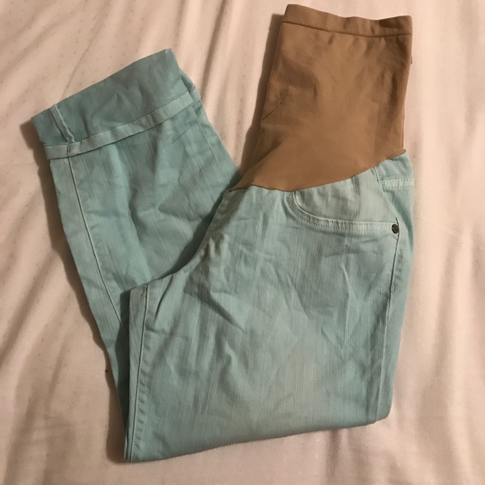 Blue maternity Capris