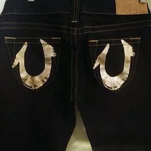 True Religion "Bobby Gold Foil" jeans