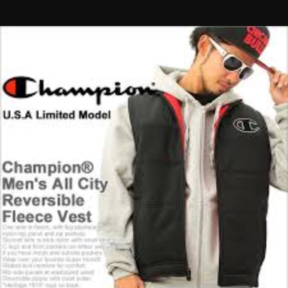 Champion All City Reversible Fleece Vest - Large