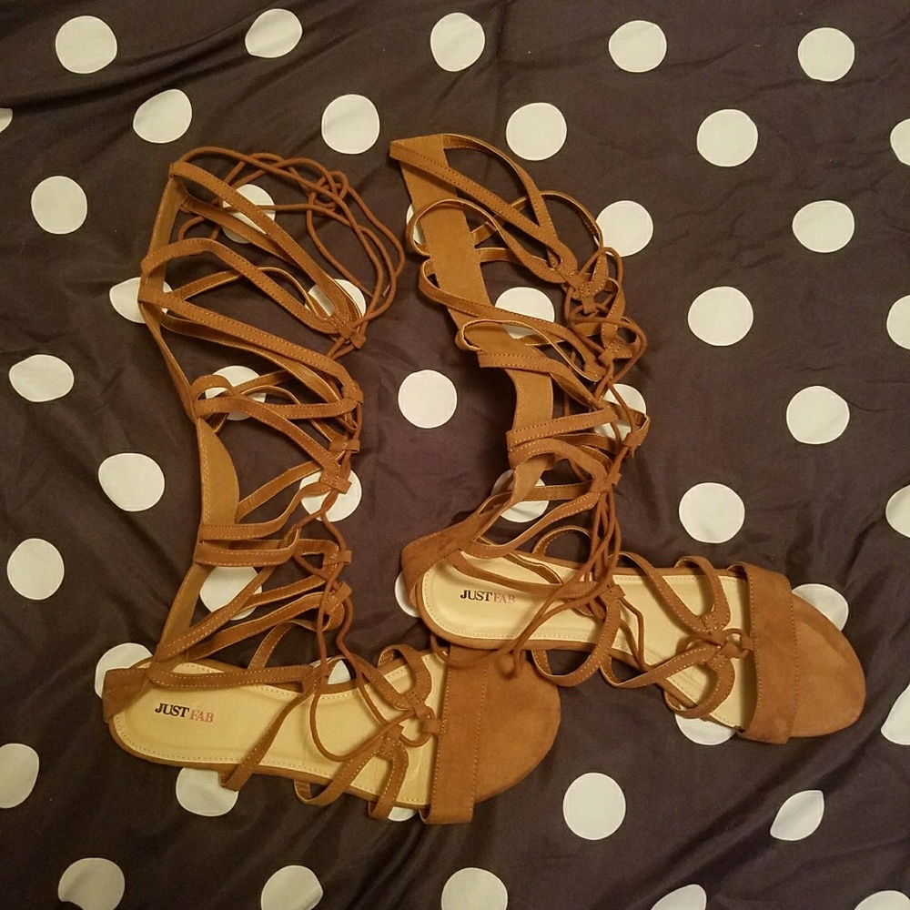 Gladiator lace up sandals