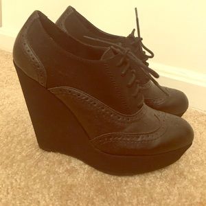 Madeline Girl Black Lace Up Booties